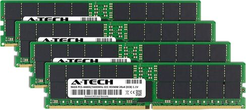 A-Tech 256GB KIT (8x32GB) DDR5 5600MHz PC5-44800 ECC RDIMM 2RX8 (EC8 10X4) DUAL RANK 1.1V ECC مسجلة DIMM 288-PIN RAM MEMORGENT MEMORGENT in Kuwait