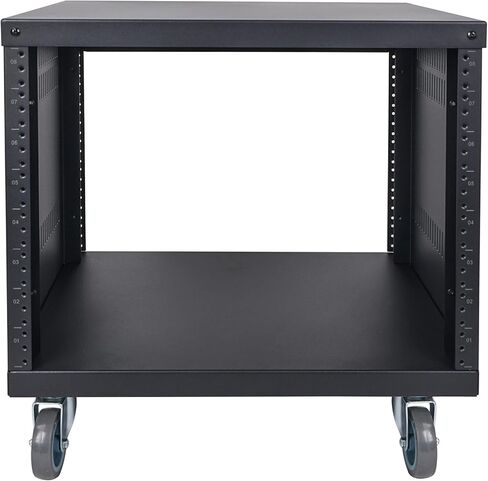 Sound Town 8u Universal Steel Rack ، W/Mesh Doors ، Locking Caster ، لوحات جانبية تنفيس للفيديو الصوتي ، معدات الخادم وشبكة (Strk-M8UWD) in Kuwait