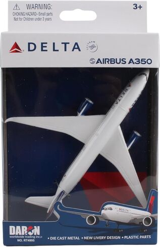 Daron Worldwide Trading Delta A350 Single Plane Airline Single Plane, White in Kuwait