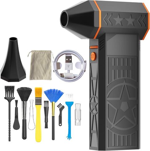 Electric Air Duster-150000RPM Super Power Cordless Air Duster, Rechargeable Brushless Motor Durable Blower, 3-Gear Adjustable Dust Blower for Computer, Keyboard, Outdoor, House and Car in Saudi Arabia