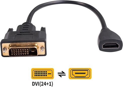 Computer Display Game Console Bi-Directional Fast Speed DVI Adapter Cable Compatible with The HDMI-Compatible Converter Desktop PC in Saudi Arabia