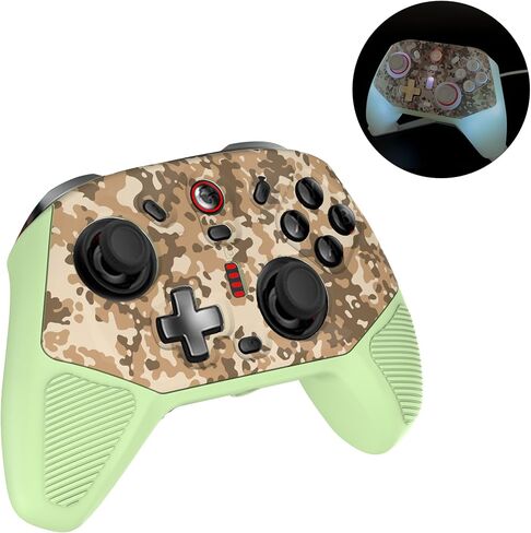Silicone Skin Cover for GameSir Cyclone 2 Controller, Anti-Slip Protective Case for GameSir Cyclone2 Control, Cyclone 2 Controller Accessories Camo & Glow in The Dark, Neon Green in Kuwait