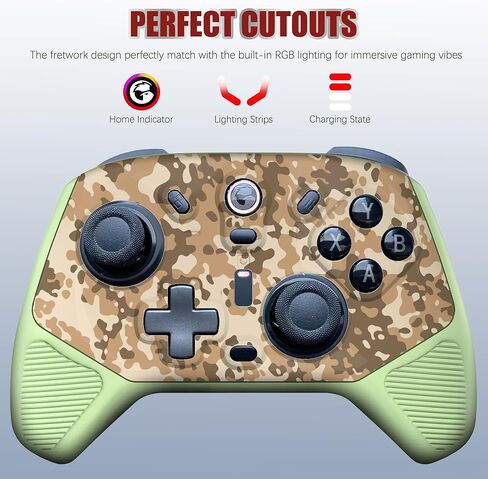 Silicone Skin Cover for GameSir Cyclone 2 Controller, Anti-Slip Protective Case for GameSir Cyclone2 Control, Cyclone 2 Controller Accessories Camo & Glow in The Dark, Neon Green in Kuwait