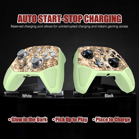 Silicone Skin Cover for GameSir Cyclone 2 Controller, Anti-Slip Protective Case for GameSir Cyclone2 Control, Cyclone 2 Controller Accessories Camo & Glow in The Dark, Neon Green in Kuwait