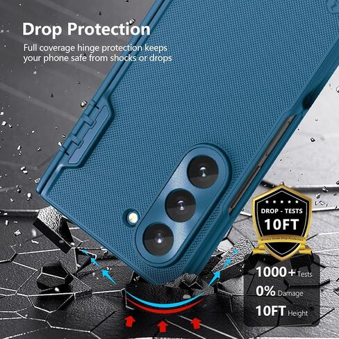 Nillkin for Samsung Galaxy Z Fold 6 Magnetic Case with Screen Protector, [Compatible with MagSafe][Hinge Protection] Frosted Texture Slim Fit Protective Phone Case for Galaxy Z Fold 6 Case Black in Saudi Arabia