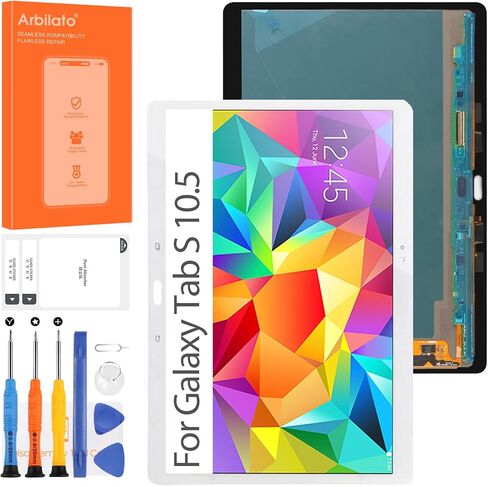 Screen for Samsung Galaxy Tab S 10.5 Screen Replacement for Samsung Tab S 10.5 Tablet LCD Screen SM-T800,T805S Touch Display Digitizer Assembly Repair Parts (White No Frame) in Saudi Arabia