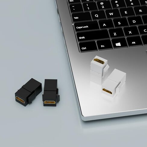 HDMI Keystone, Gold-Plated HDMI Keystone Jack 4K Female to Female Adapter Support All 3D, 4K (6 Pack-Black) in Saudi Arabia