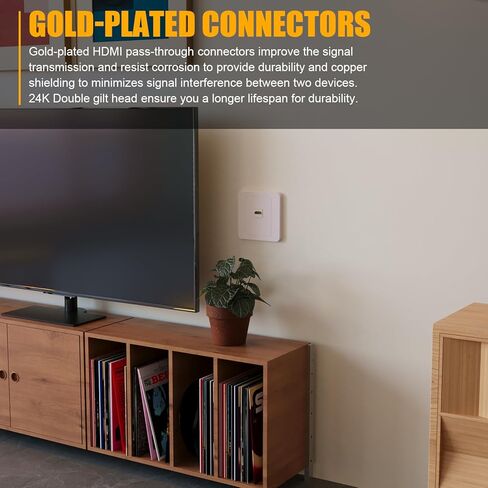 HDMI Keystone, Gold-Plated HDMI Keystone Jack 4K Female to Female Adapter Support All 3D, 4K (6 Pack-Black) in Saudi Arabia