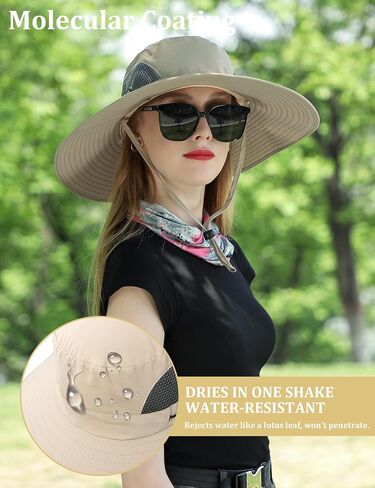 Peicees Fishing Hat, UPF 50+ Wide Brim Sun Hat for Women Safari Hats Hiking Hats Sun Hats with UV Protection in Saudi Arabia