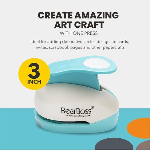 BearBoss Star Paper Punch، خرامة ورق القصاصات المصنوعة يدويًا، أحجام مختلفة من تصميمات خرامة القصاصات للوازم المكتبية، صناعة البطاقات، صور ألبومات DIY، أبيض كلاسيكي in Kuwait