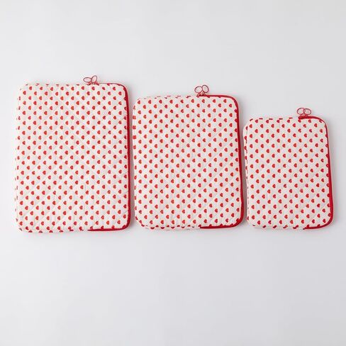 لطيف الكرز منتفخ كمبيوتر محمول كم كمبيوتر محمول y2k preppy حمل الكمبيوتر اللوحي cove kawaii tablet pouch coquette (القلب ، 15 بوصة) in Kuwait