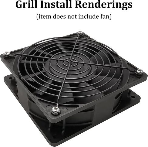 HiQltyla 120mm Fan Grill with Screws, Desktop Computer Case Fan Grills for 120mm Fans, Black Color - 100 Pack in Kuwait