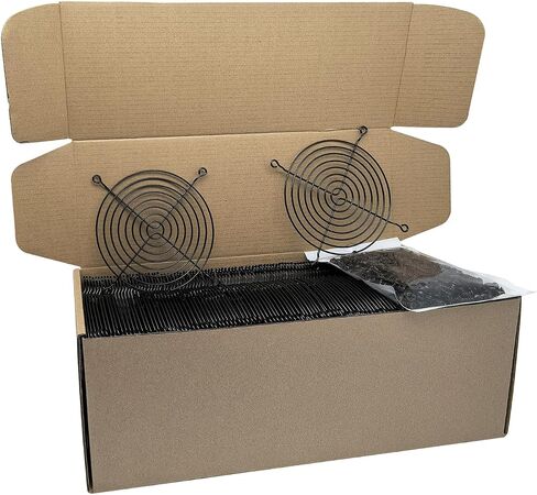 HiQltyla 120mm Fan Grill with Screws, Desktop Computer Case Fan Grills for 120mm Fans, Black Color - 100 Pack in Kuwait