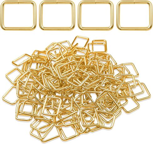 ELANE 60PCS Metal Rectangle Ring,Webbing Belts Buckle Metal Rings for Belt Bags Keychains DIY Accessories Belts and Dog Leash (Silver,1 Inch) in Saudi Arabia