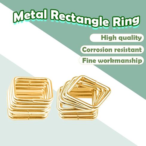ELANE 60PCS Metal Rectangle Ring,Webbing Belts Buckle Metal Rings for Belt Bags Keychains DIY Accessories Belts and Dog Leash (Silver,1 Inch) in Saudi Arabia