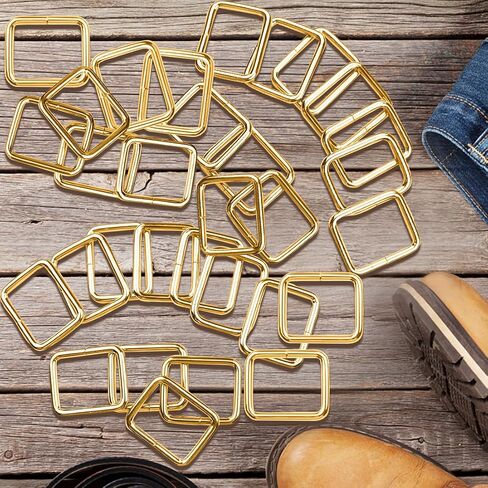 ELANE 60PCS Metal Rectangle Ring,Webbing Belts Buckle Metal Rings for Belt Bags Keychains DIY Accessories Belts and Dog Leash (Silver,1 Inch) in Saudi Arabia