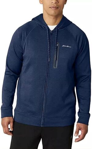 هودي بسحاب كامل للأداء من Eddie Bauer | هودي رجالي بسحاب كامل للأداء - رمادي X-Large in Saudi Arabia