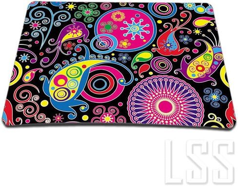 LSS 15 15.6 inches Laptop Messenger Crossbody Bag with Matching Laptop Skin Sticker & Mouse Pad Combo | Carrying Case for 14" 15" 15.6" or Smaller Size Notebook - Art Design in Saudi Arabia