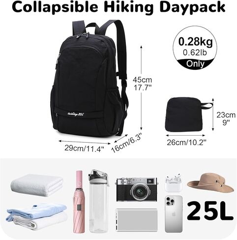 سعة 25L قابلة للطي على ظهر الظهر للرجال نساء ، حقيبة ظهر صالة رياضية مع جيب مبل in Kuwait