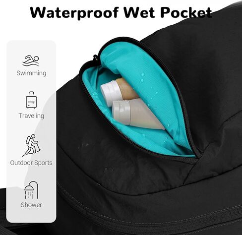 سعة 25L قابلة للطي على ظهر الظهر للرجال نساء ، حقيبة ظهر صالة رياضية مع جيب مبل in Kuwait