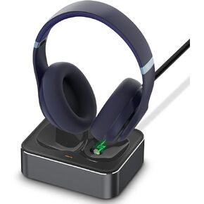 Headphone Charging Station for Beats Studio Pro & Studio 3 - Magnetic Headset Charger Stand with Dual USB-C & Micro-USB Connectors (Space Gray)