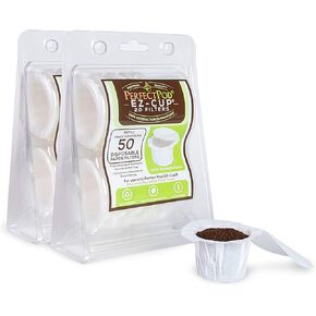 Perfect Pod EZ-Cup Disposable Paper Filters with Patented Lid Design for Reusable Coffee Pods (2)