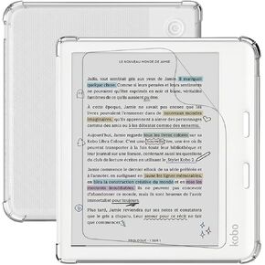 Zcooooool Case for Kobo Libra Color (وليس للبكرة 2) الزوايا المقواة 7 بوصة غطاء/لون الميزان شفاف