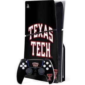 ألعاب Skinit Scenit Gaming متوفرة مع حزمة PS5 Slim Disk - تصميم شعار Red Raiders University University University