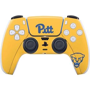 Skinit Decal Gaming Skin Compatible with PS5 Controller - Officially Licensed University of Pittsburgh Pitt Panthers Yellow Design