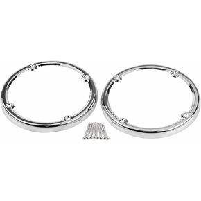Chrome Tour-Pak Rear Speaker Trim Speaker Grill Compatible with Harley Touring Trike Electra Glide Street Glide 2014-2023
