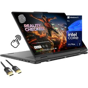 Lenovo Yoga 7i 2-in-1 الكمبيوتر المحمول ، شاشة شاشة لمس 16 "2K ، Core Ultra 7 155U (حتى 4.80 GHz) ، 16 جيجا بايت DDR5 ، 1TB PCIE SSD ، Wi-Fi 6E ، Lacklit KB ، FP ، TB 4 ، WebCam ، Keypad ، Win 11 (READED)