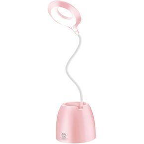 Night Light lamp Table Lamp Eye Protection Reading Lamp LED Office Flexo Desk Lamp with Pen Holder USB Rechargeable Touch Dimming Light (Color :) ()