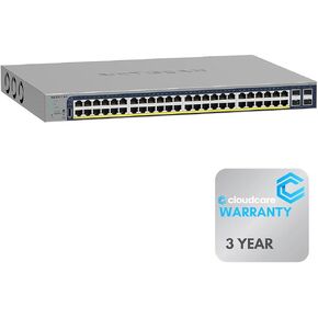 NETGEAR GS752TP 48-Port 𝐏𝐨𝐄+ 𝐒𝐦𝐚𝐫𝐭 𝐒𝐰𝐢𝐭𝐜𝐡 | 4 x Gigabit SFP | Rack-Mountable | Cloud Care's 3-Year Warranty SupportPlus Included