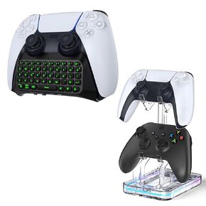 MoKo Keyboard for PS5 Controller with Backlight with Controller Holder