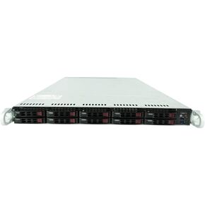 Supermicro SuperServer 1019P-WTR 10 Bay with 2X NVMe Bay 1U Server, Xeon Platinum 8270 2.70GHz 26-Core CPU, 256GB Memory, MegaRAID SAS 3108 with 2GB Cache, 4X 7.68TB SSD, Rails (Renewed)