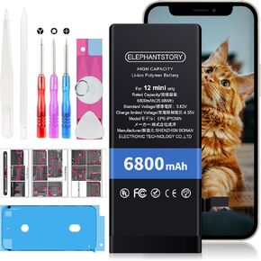 Battery for iPhone 12Mini : New 0 Cycle Battery Replacement for iPhone 12Mini with Complete Repair Tool Kit and Instructions