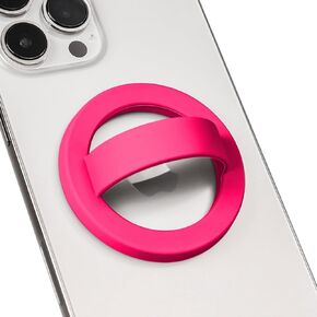 Magnetic Silicone Phone Grip,Comfy Finger Loop Grip Phone Holder,Strong Grip,Comfortable,Easy to Install and Remove,Compatible with Magsafe for iPhone 16/15/14/13/12 Series (Coffee)