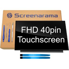 SCREENARAMA New Screen Replacement for BOE NV156FHM-T0E HW:V8.0, OnCell Touch, 40pins, FHD 1920x1080, IPS, Glossy, LCD LED Display with Tools