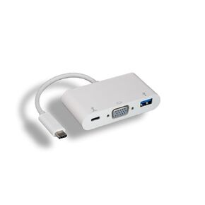 RiteAV USB 3.1 Type C Male to USB 3.0 A Female/VGA Female/Type C Female Charging Adapter [10 Pack]