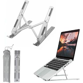 Compact and Adjustable Laptop & Tablet Stand – Foldable, Portable Desk Riser for Comfortable Viewing, Typing, and Video Calls – Perfect for Office, Travel, and Remote Work