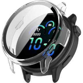 Compatible for Garmin Vivoactive 6 Screen Protector, All-Around PC Scratch-Resistant Bumper Protective Cover for Vivoactive6 Smartwatch Accessories (Clear) in Kuwait