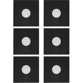 Keenso 20PCS 12in Record Kraft Paper Jackets Matte Black Protective Outer Sleeves for 33 RPM LPs with Diecut Center Hole Antistatic Kraft Paper Face Preserves Record Quality