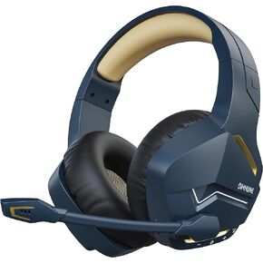 BINNUNE 2.4GHz Wireless Gaming Headset with Microphone for PC PS4 PS5 Playstation 4 5, Bluetooth Gaming Headphones with Mic for Laptop Computer