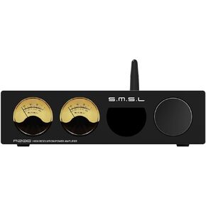 S.M.S.L A200 Hi-Res Headphone Amplifier, Hi-Fi Audio Stereo Receiver, 2 Channel Amplifier Bluetooth 5.0 Receiver for Home Speakers, Home Theater Audio Upgraded Power Amp with Bass Treble Control