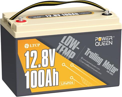 Power Queen 12V 125Ah Group 27 Lithium LiFePO4 Battery for RV, Trailer in Saudi Arabia
