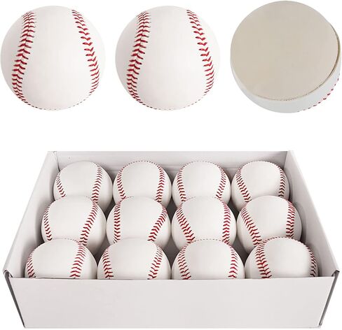 12 حزمة من كرات البيسبول التدريبية للأطفال/الشباب مقاس 9 بوصات للبيسبول من أجل رمي التوقيعات غير المميزة للبيسبول (دزينة واحدة) in Kuwait