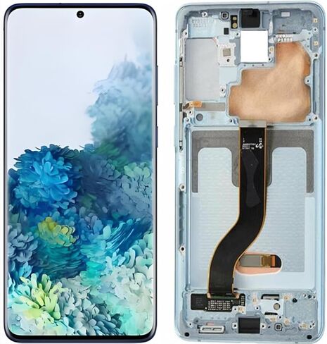 OLED GALAXY S20 Plus Plus Screen Presentive for Samsung S20 Plus 5G Display Touch Screen Digitizer Assembly SM-G985F SM-G986U SM-G986U1 LCD Pudprint (مع إطار أسود + أدوات) in Kuwait