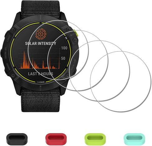 واقي شاشة للساعة الذكية Garmin Enduro 2 فائقة الأداء GPS + مقابس سيليكون مضادة للغبار [4 عبوات] زجاج مقسى مضاد للخدش وخالي من الفقاعات وسهل التركيب in Saudi Arabia