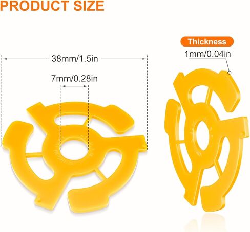 FACMOGU 30 Pack 45 RPM محول سجل ، 7 بوصات محول سجل فينيل في إدراجات 7 "سجل فينيل 45 محول للمشغل ، ومسطح بلاستيكي متين 45 دورة في الدقيقة يناسب أقراص دوارة قياسية in Saudi Arabia