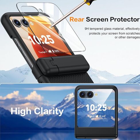 Magnetic for Motorola Razr Ultra 2025 Case [Hinge Protection＆Kickstand] [Built-in Front Screen Protector] [Compatible with MagSafe] Shockproof Full Body Phone Case for Moto Razr Ultra 2025 in Saudi Arabia